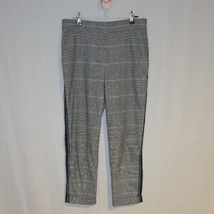 Zara Women's Black and Gray Plaid Pants